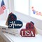 2-Piece 4th of July Table Decorations – Wooden Patriotic Heart Centerpieces, Red, White & Blue Memorial Day & Independence Day Home Decor, 6-Inch